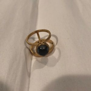 Madewell black stone ring